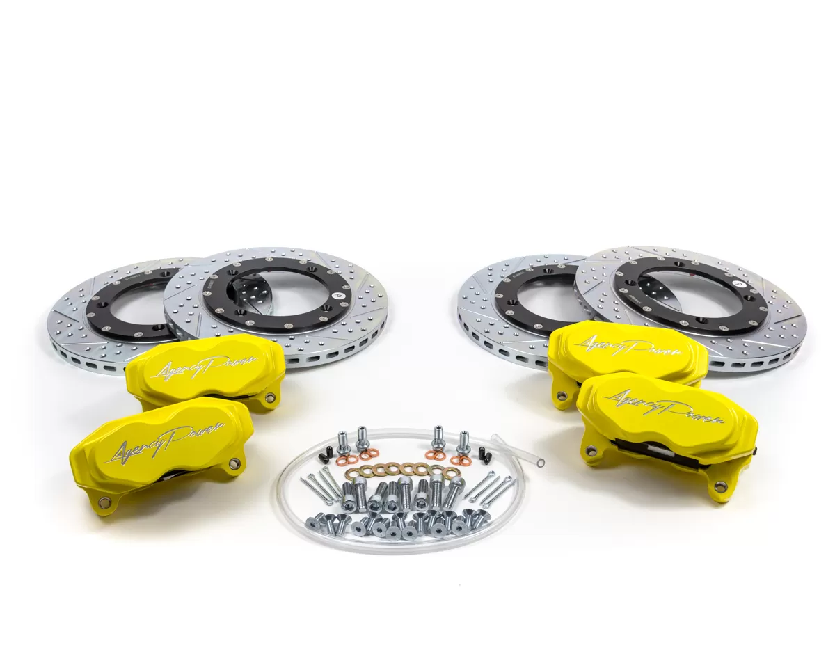 Agency Power Big Brake Kit Front and Rear Yellow Can-Am Maverick X3 Turbo - AP-BRP-X3-460-YLW