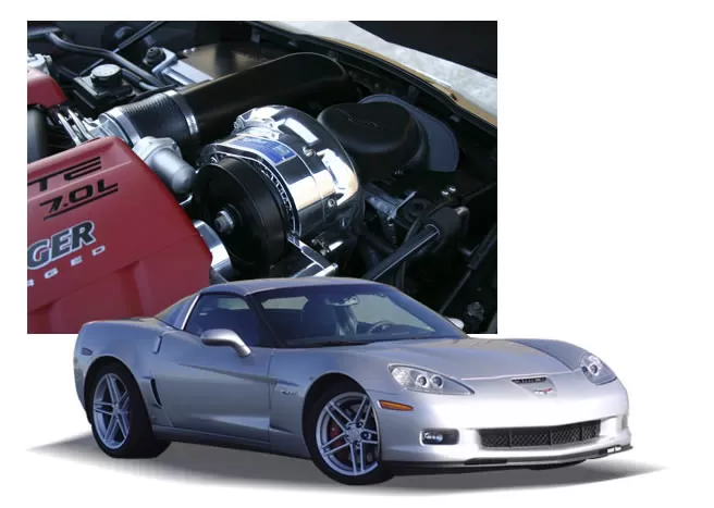 ProCharger Satin H.O. Intercooled System with P-1SC-1 Chevrolet Corvette Z06 2006-2013 - 1GP214-SCI