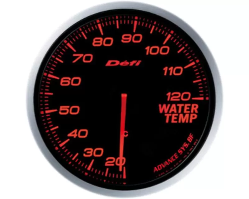 Defi Advance BF 60 Water Temperature Gauge Red - DF10502