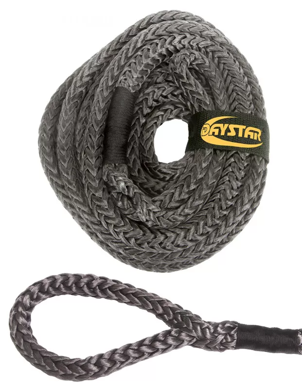 Daystar 15 Foot Recovery Rope W/Loop Ends and Nylon Recovery Rope Bag 1/2 x 15 Foot Black Rope - KU10104BK