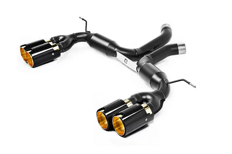Eisenmann Race Performance Exhaust System w/Carbon Fiber Signature Gold Inner Tips BMW X5M | X6M 15-18 - B5446.20904CG