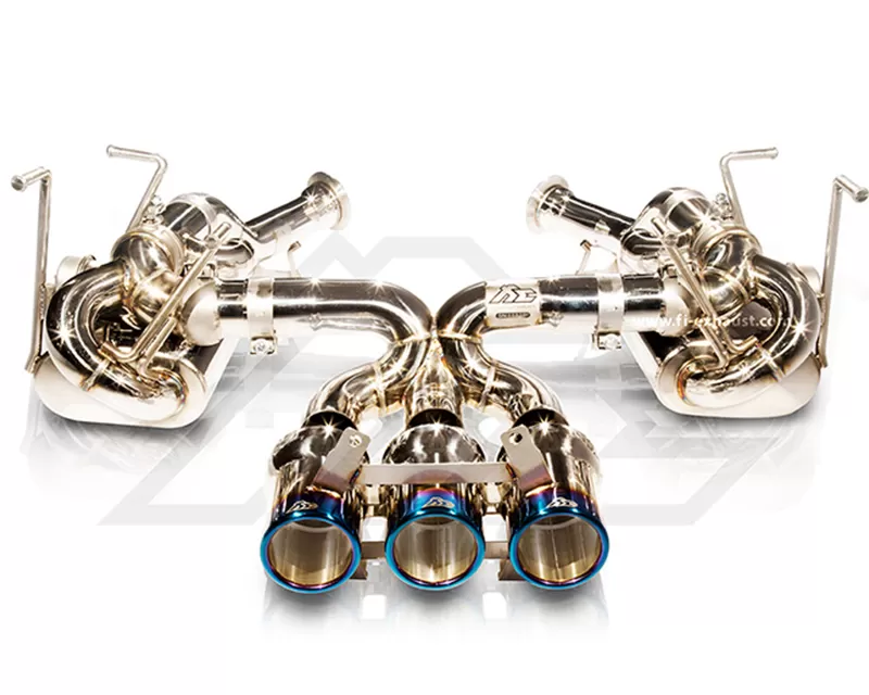 FI Exhaust Valvetronic Muffler Kit w/ Standard Remote Ferrari 458 Italia|Spyder 2009-2015 - FR-458F1-CBV + TIP-458-S+R2016OL+OBD-CAB-V