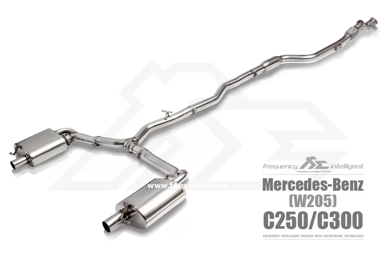 FI Exhaust Valvetronic Muffler Kit w/ Standard Remote Mercedes-Benz W205 2014+ - MB-205-CBV+R2016OL+OBD-CAB-V