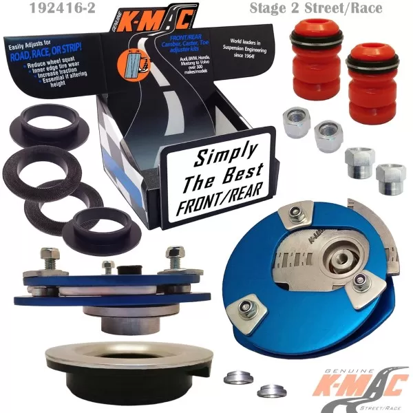 K-Mac Stage 2 Street | Race Front Camber & Caster Strut Mount Kit BMW 3 Series 1502-2002 66-77 - 192016-2L