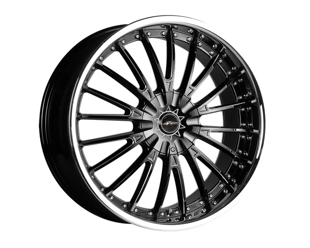 FK Ethos LX-M Black Reverse CNC w/Chrome Lip Wheel 18x7.5 4x100/114.3 40 - LXM1861006