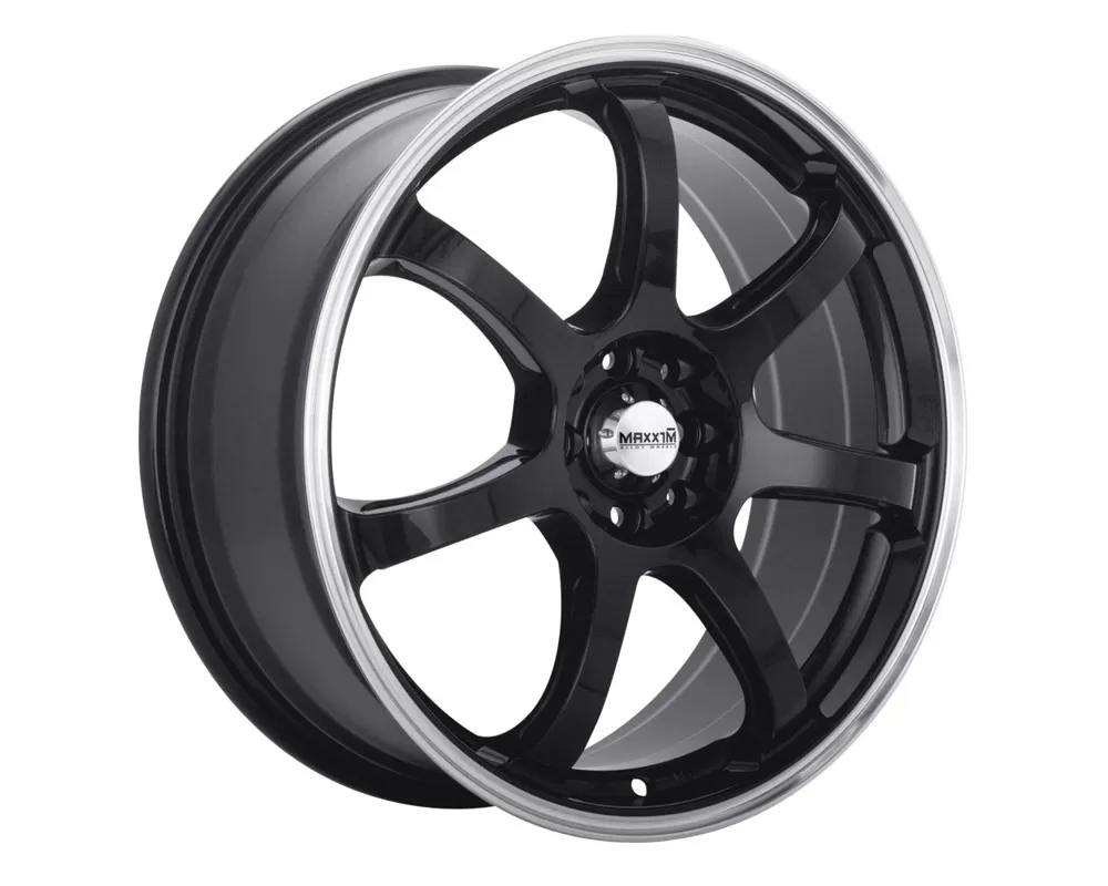 Maxxim Wheels Knight Gloss Black w/Machine Face Wheel 15x6.5 4x100/114.3 38 - KN56D04385