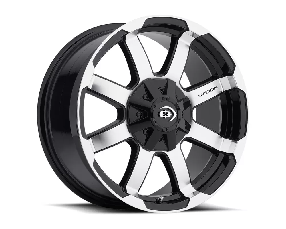 Vision Valor Gloss Black Machined Face Wheel 17x8.5 8x165.1 0 - 413-7881GBMF0