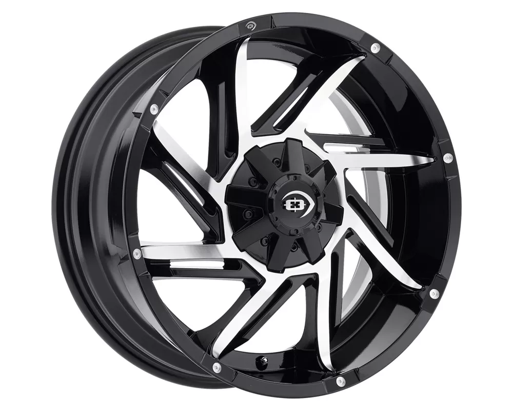 Vision Prowler Gloss Black Machined Face Wheel 17x9 5x114.3/127 12 - 422-7907GBMF12