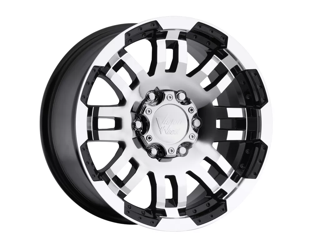 Vision Warrior Gloss Black Machined Face Wheel 15x7.5 5x139.7 -12mm - 375-5785GBMF-12