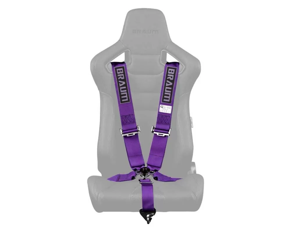 Braum Racing 5 Point 3" SFI Approved Racing Harness - Purple - BRH-PUS5
