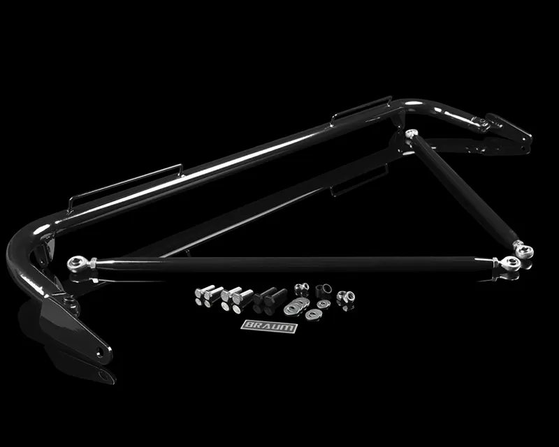 Braum Racing 48-51" Universal Racing Harness Bar Kit - Black Satin - BRHB-48BM