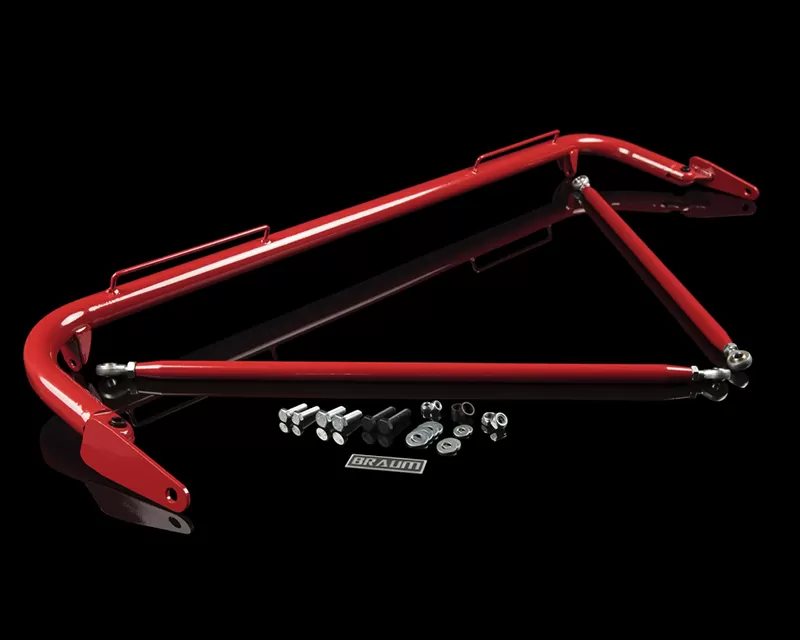 Braum Racing 48-51" Universal Racing Harness Bar Kit - Red Gloss - BRHB-48RG