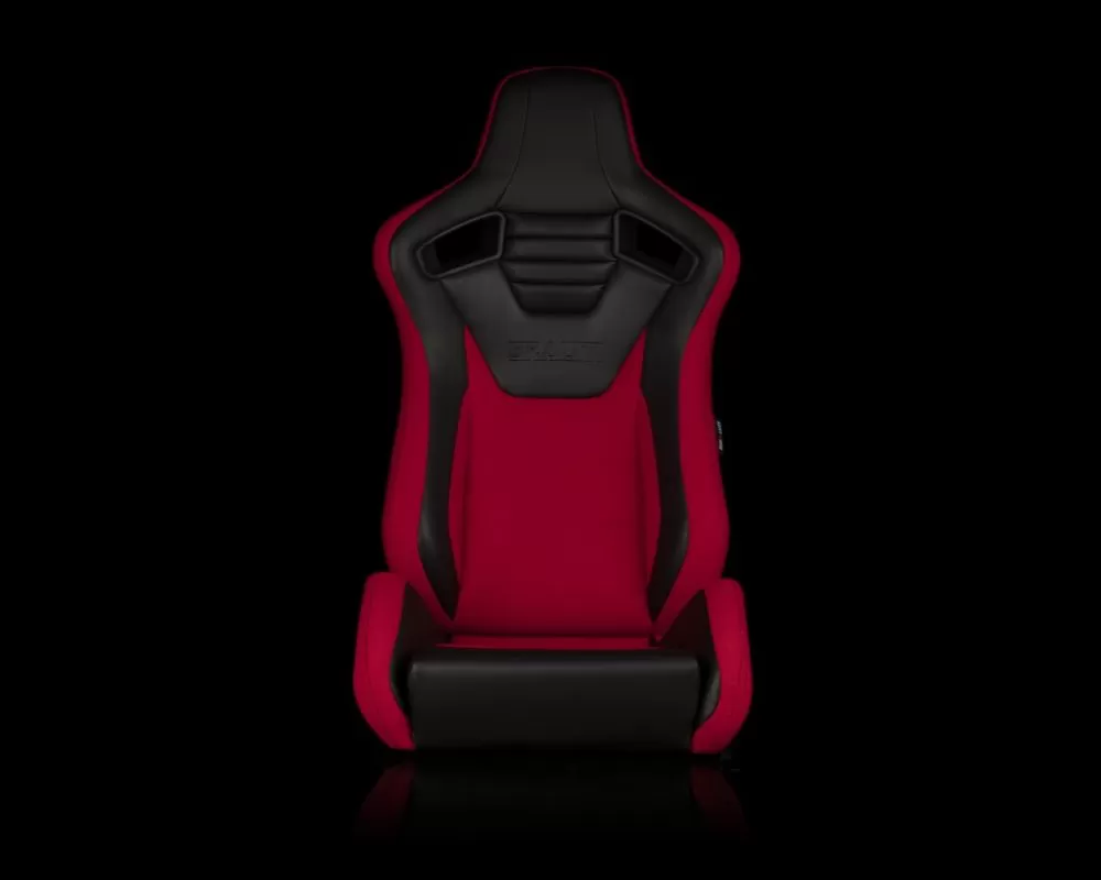 Braum Racing Elite-S Series Racing Seats - Black|Red - BRR1S-BKRD