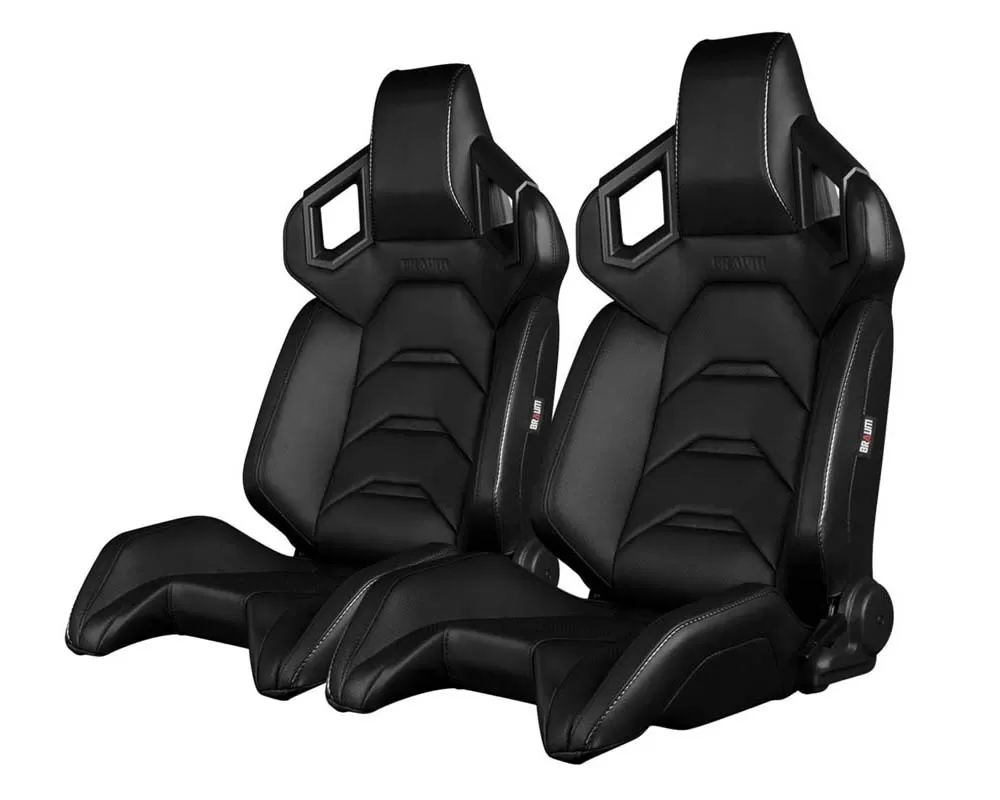 Braum Racing Alpha X Series Sport Seats - Black - BRR5-BKBK