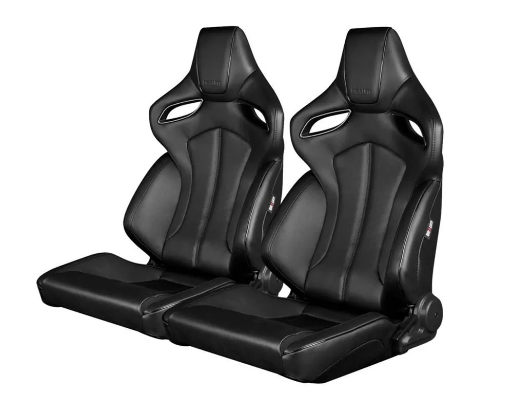 Braum Racing Orue Series Sport Seats - Black Leatherette - BRR6-BKBS