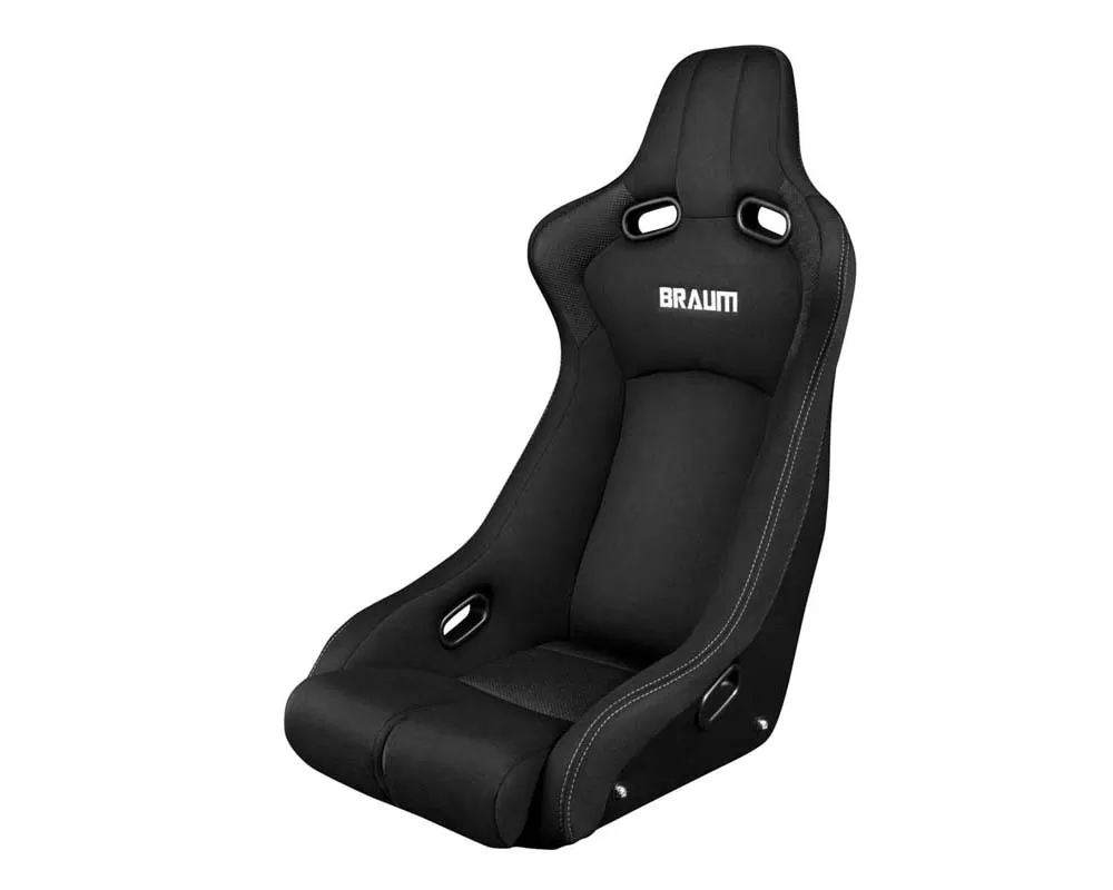Braum Racing Venom-R Series Fixed Back Bucket Seat - Black Cloth|Carbon Fiber - BRR7-BKFB