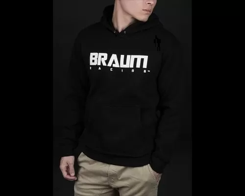 Braum Racing Logo Hooded Sweatshirt - Black - BRPR-BKHD