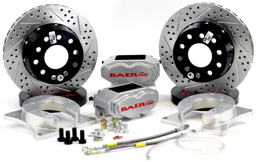 Baer Brakes Brake System 11 Inch Rear SS4+ No Park Brake Silver Ford 9/8 Inch - 4262690S