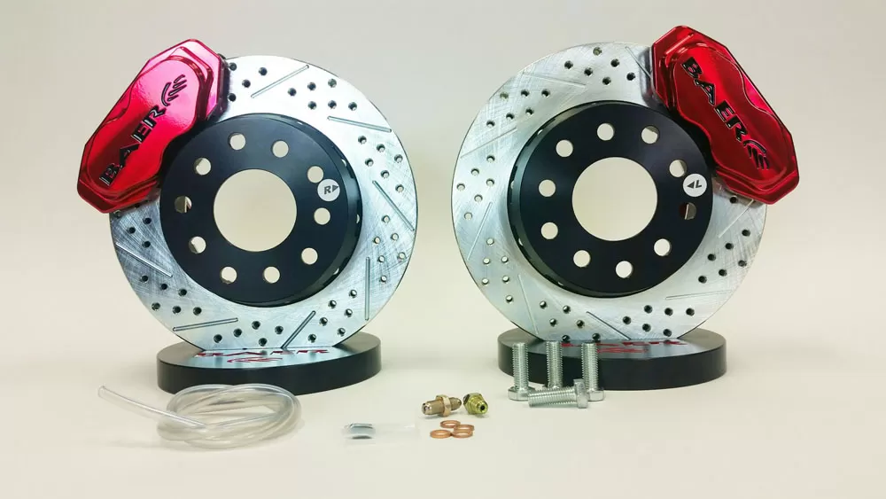 Baer Brakes Brake System 11 Inch Front SS4+ Deep Stage Drag Race Fire Red 10-14 Camaro - 4301455FR