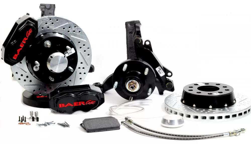 Baer Brakes Brake System 11 Inch Front SS4+ Black 73-77 GM A Body Modified Stock Spindles - 4301461B