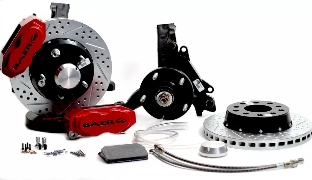 Baer Brakes Brake System 11 Inch Front SS4+ Red 73-77 GM A Body Modified Stock Spindles - 4301461R