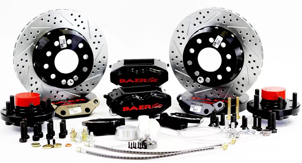Baer Brakes Brake System 11 Inch Front SS4+ Black 58-70 GM Full Size Car Requires CPP 2 Inch Drop Spindle - 4301464B