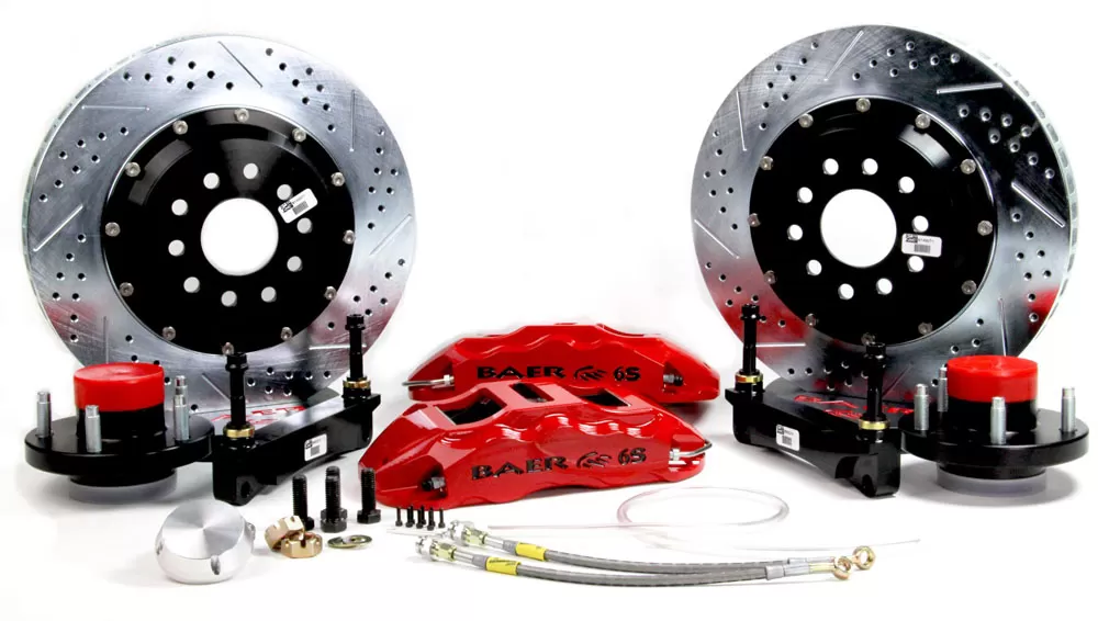 Baer Brakes Brake System 14 Inch Front Extreme+ Red 70-71 Mustang/Fairlane Disc Spindle Only - 4261202R