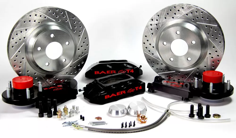 Baer Brakes Brake System 13 Inch Front Track4 Black 37-48 Ford Truck Straight Axle - 4261364B