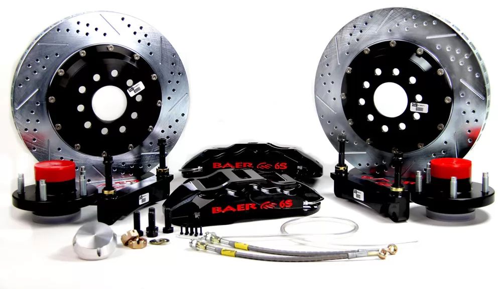 Baer Brakes Brake System 14 Inch Front Extreme+ Black 55-57 Chevy Passenger Car W/Heidts/RideTech Spindle - 4301076B