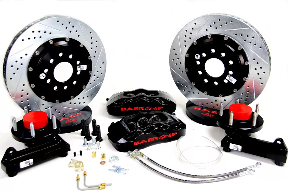 Baer Brakes Brake System 13 Inch Front Pro+ Black 55-57 Chevy Passenger Y Body W/Heidts RideTech Spindle - 4301371B