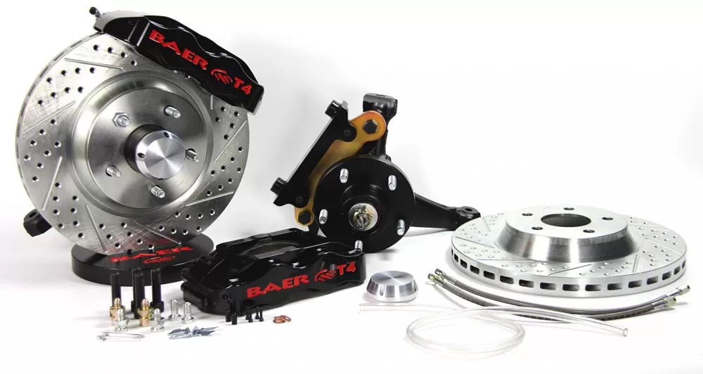 Baer Brakes Brake System 13 Inch Front Track4 Black70-81 GM F Body Modified Drop Spindles - 4301398B