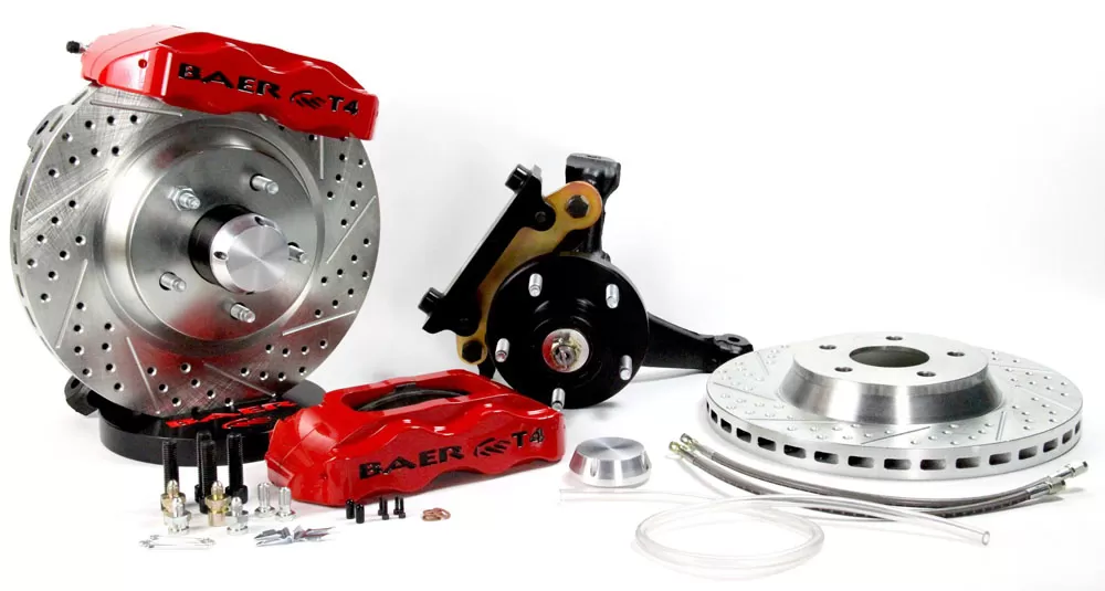 Baer Brakes Brake System 13 Inch Front Track4 Red 78-87 GM G Body Modified Drop Spindle - 4301407R