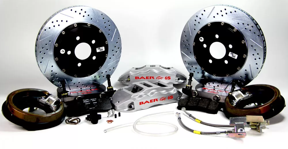 Baer Brakes Brake System 15 Inch Rear Extreme+ 6 Lug w/Park Brake Silver 60-87 GM C-10 Truck - 4302469S