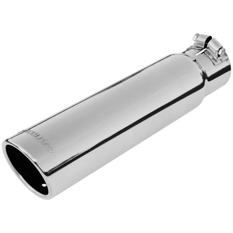 Flowmaster Exhaust Tip - 3.00 in. Rolled Angle Polished SS Fits 2.50 in. Tubing - clamp on - 15361