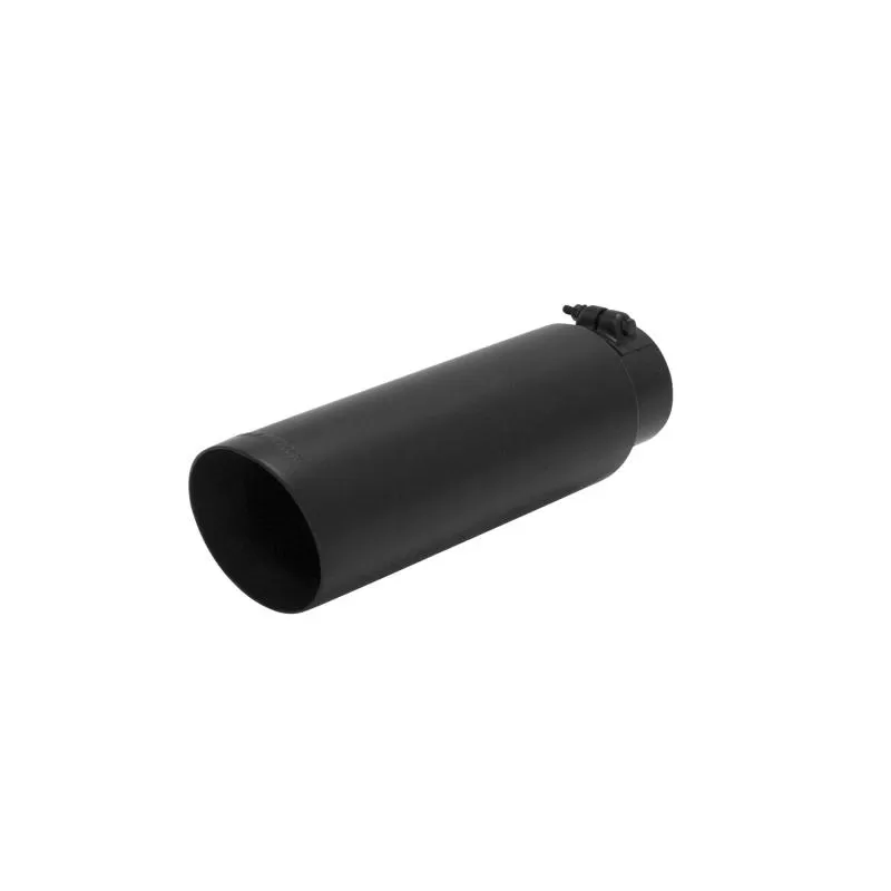 Flowmaster Exhaust Tip - 4.00 in. Black Angle Cut Fits 3 in. Tubing - Clamp On - 15398B