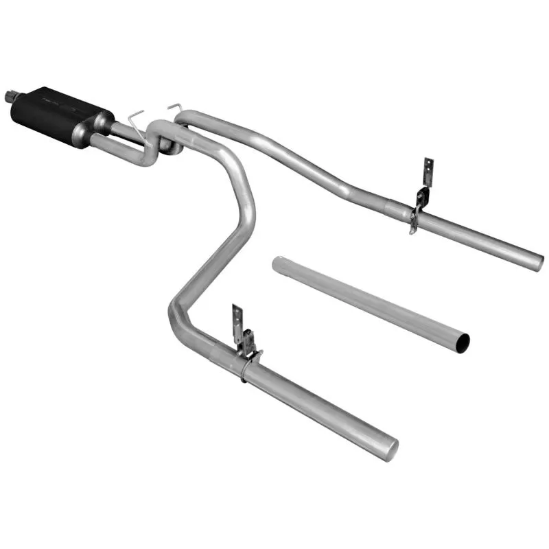 Flowmaster Catback System - Dual Rear Exit - American Thunder - Moderate Sound Dodge Ram 1500 1994-2001 - 17171
