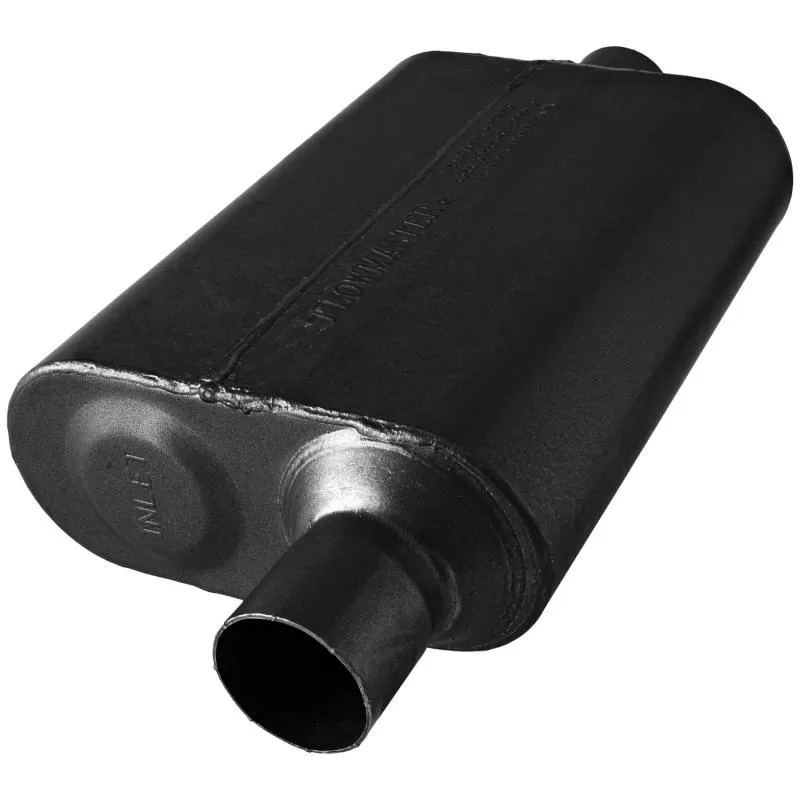 Flowmaster 40 Series Muffler 409S - 2.25 Offset In / 2.25 Center Out - Aggressive Sound - 8042441