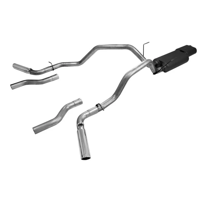Flowmaster Catback System 409S-Dual Rear/Side Exit- American Thunder - Moderate/Aggressive Toyota Tundra 2000-2006 4.7L V8 - 817425