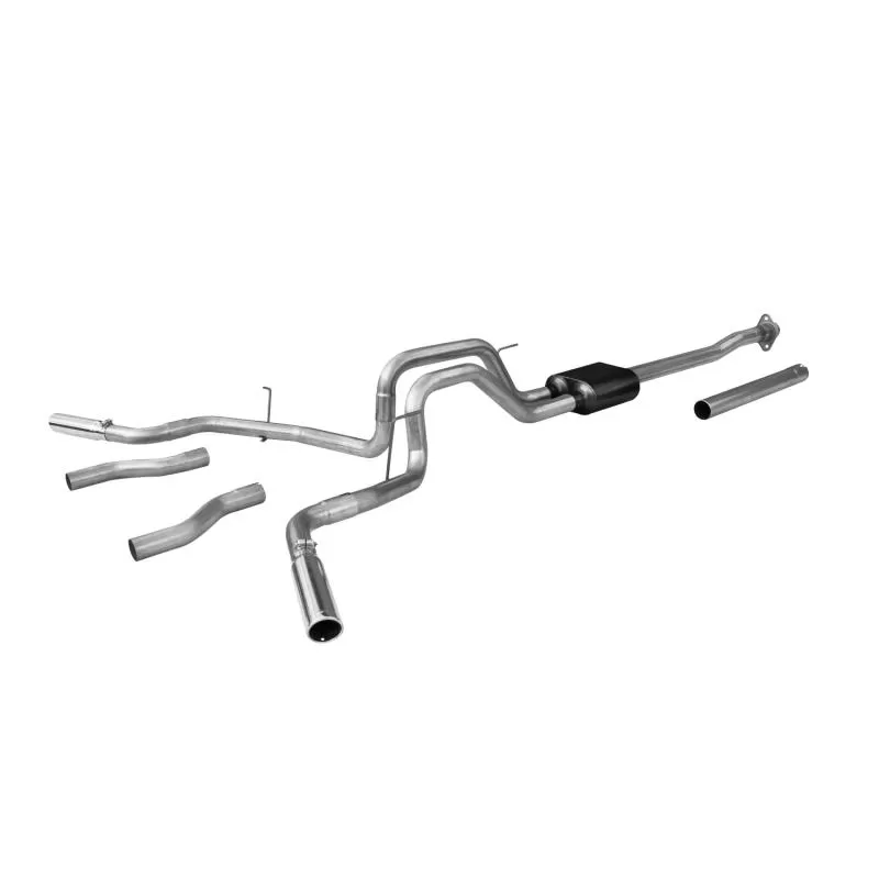 Flowmaster Catback System 409S - Dual Rear/Side Exit - American Thunder - Moderate Sound Ford - 817522