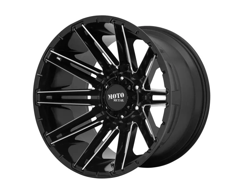 Moto Metal Kraken Wheel 20x10 5X5 -18mm Gloss Black Milled - MO99821050318N