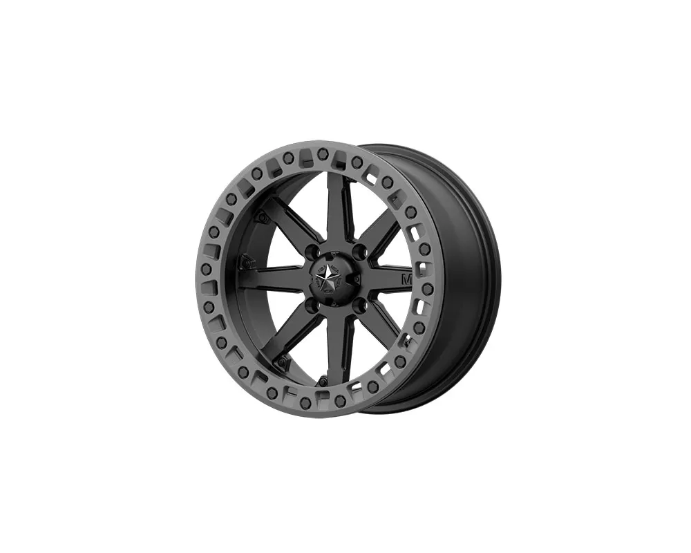 MSA Offroad M31 LOK2 Wheel 14x10 4x4x110 +0mm Satin Black Matte Gray Ring - M31-04010