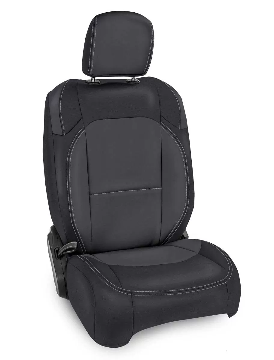 PRP Seats Front Seat Covers Black and Grey w/ Pocket Jeep Wrangler 4 Door 18-20 - B037-03