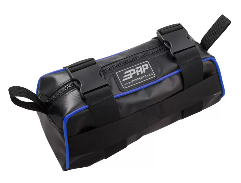 PRP Seats Baja Bag Black With Blue Piping Vinyl Coated Nylon - E10-I