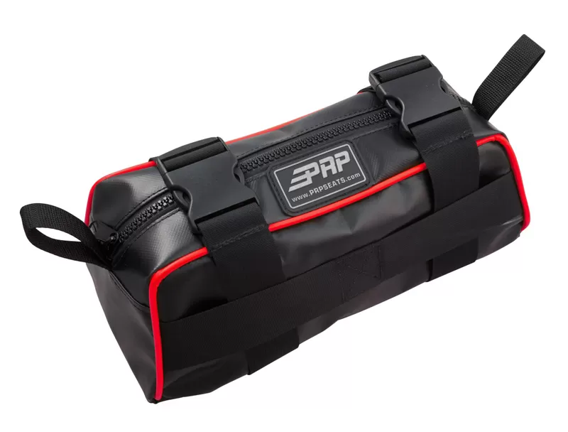 PRP Seats Baja Bag Black With Red Piping Vinyl Coated Nylon - E10-L