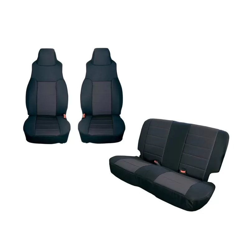 Rugged Ridge Seat Cover Kit, Black; 91-95 Jeep Wrangler YJ Jeep Wrangler 1991-1995 - 13291.01