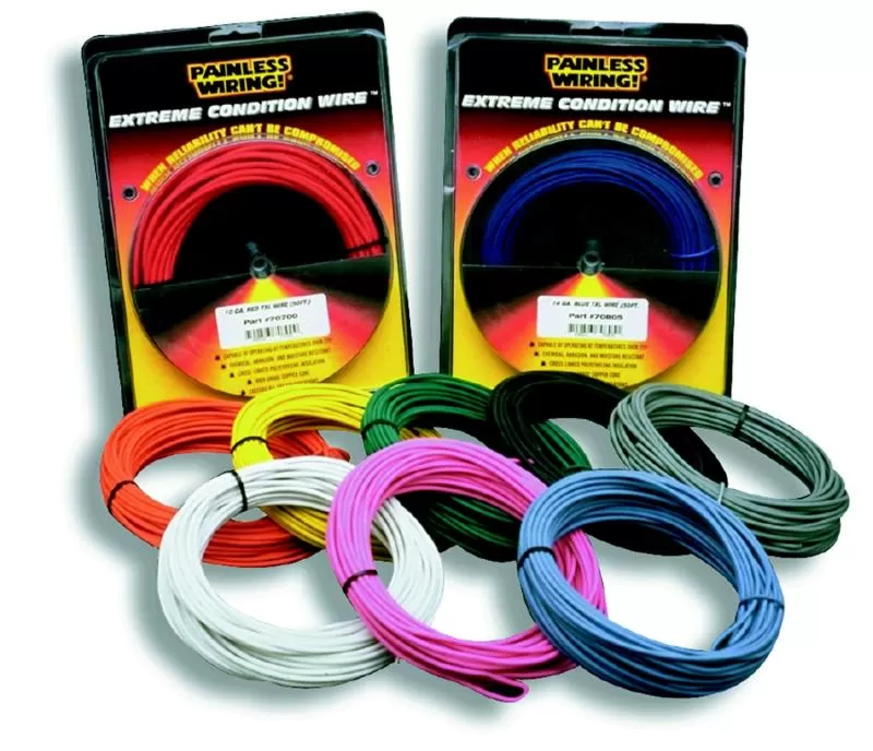 Painless Wiring 14 Gauge Yellow TXL Wire (25 ft.) - 71803