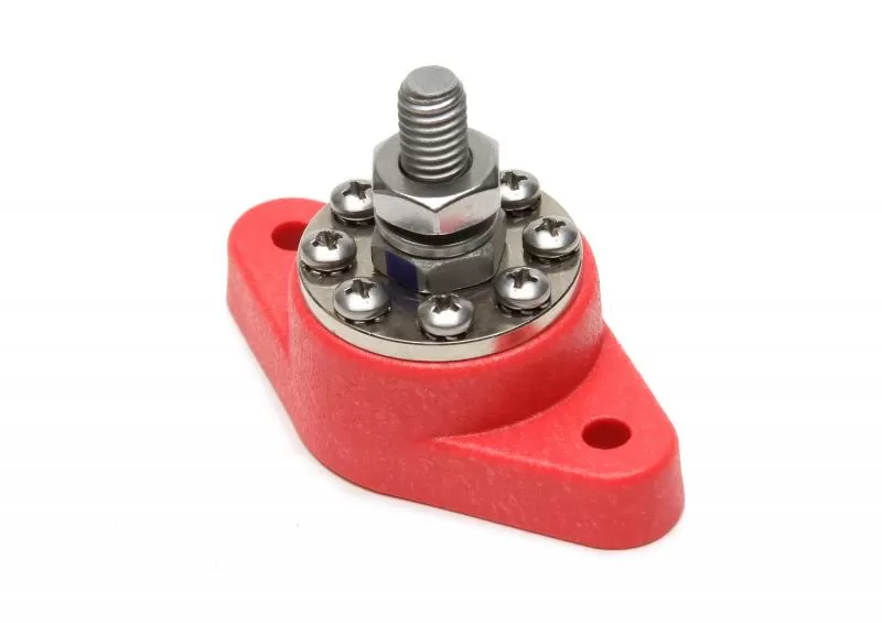 Painless Wiring 8-Point Distribution Block (Red) - 80114