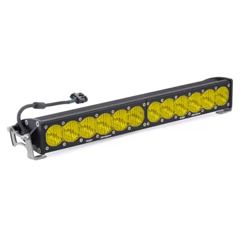 Baja Designs 20 Inch Single Amber Straight Wide Driving Combo Pattern OnX6 LED Light Bar - 452014
