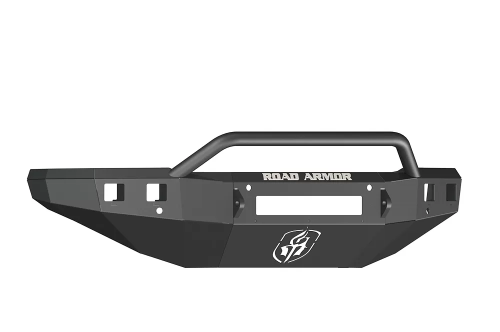 CHEVY Front Non-Winch Bumper Square Light Ports 2500,3500 15-16 BLACK Pre-Runner Guard Road Armor Stealth Series - 315R4B-NW