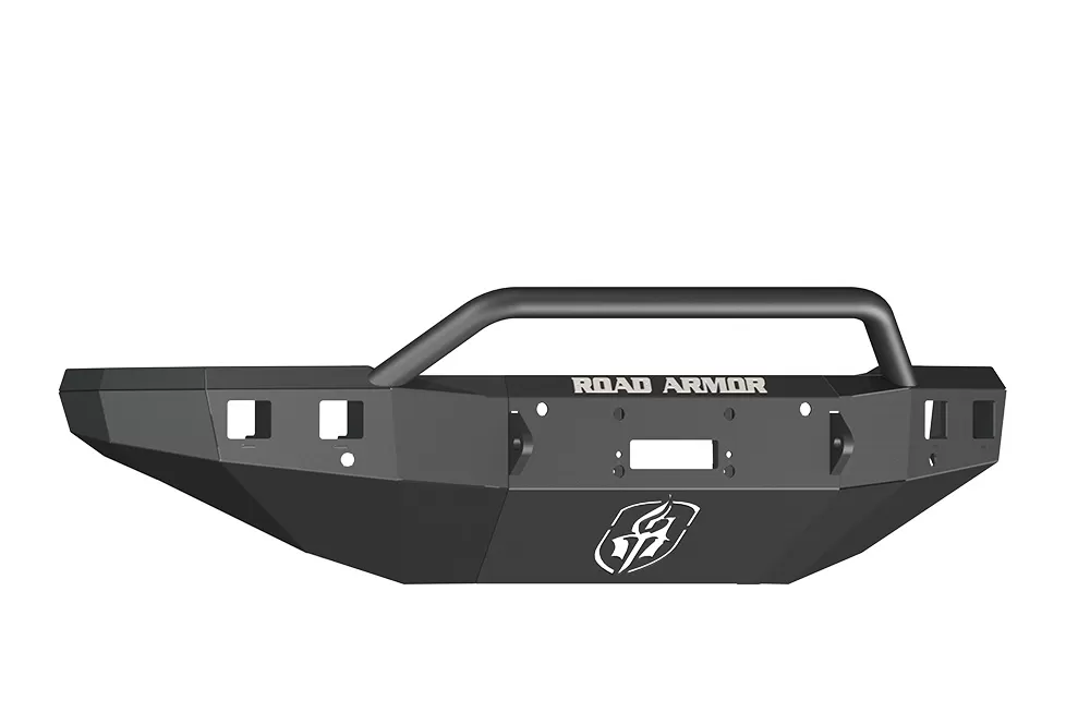CHEVY Front Winch Bumper Square Light Ports 2500,3500 15-16 BLACK Pre-Runner Guard Road Armor Stealth Series - 315R4B
